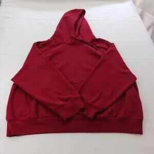 Old Navy Men's Red Cotton Blend Pullover Hoodie Sweatshirt Size Large Chest 50"